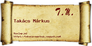 Takács Márkus névjegykártya