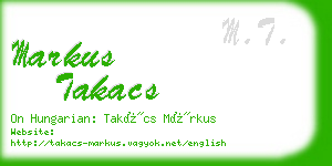 markus takacs business card